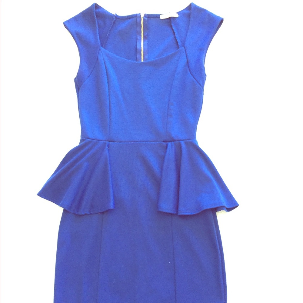 Amber Blue Peplum Dress